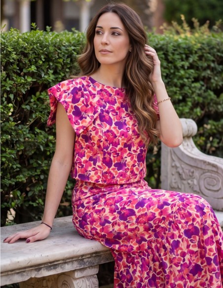 Conjunto de dos piezas con top y falda