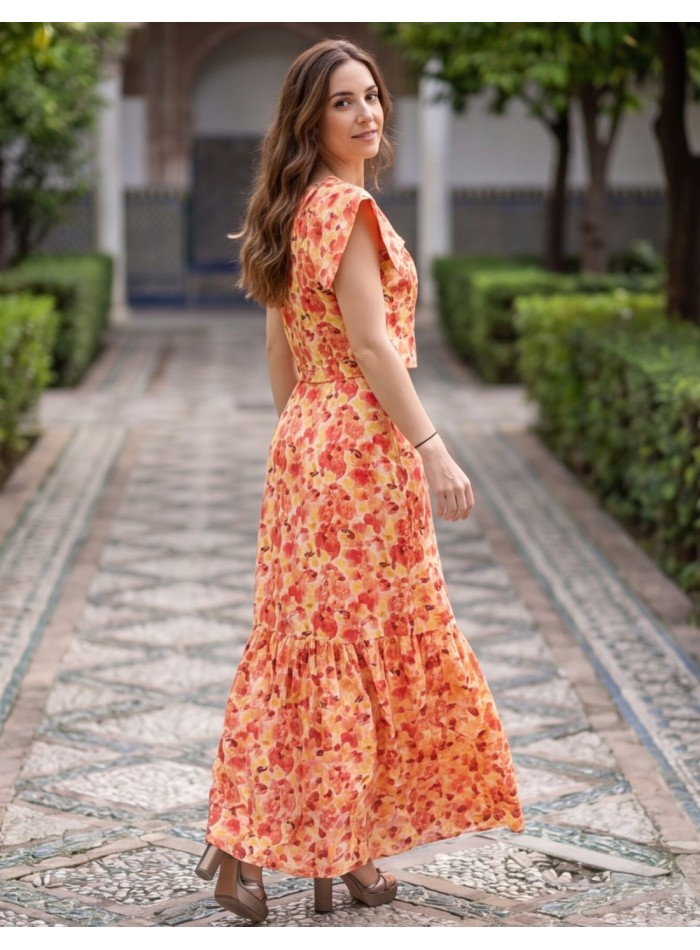Ensemble deux pièces avec imprimé floral dans...