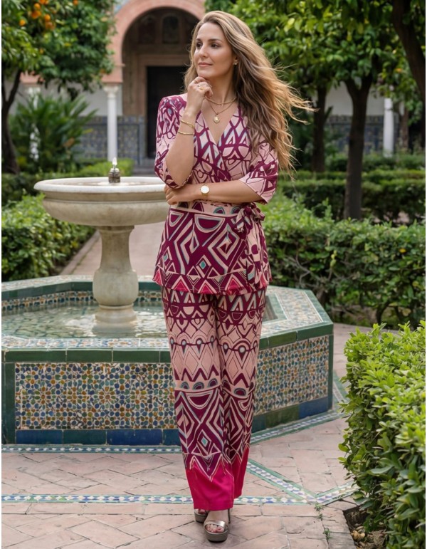 Ensemble veste et pantalon imprimés 2