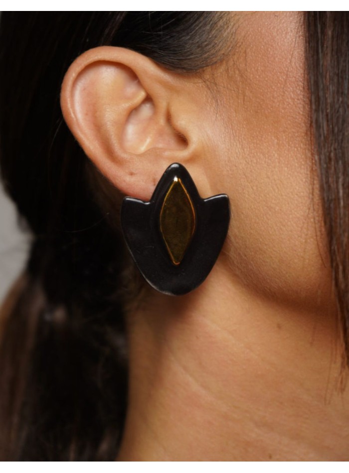 Boucles d'oreilles géométriques avec détails...