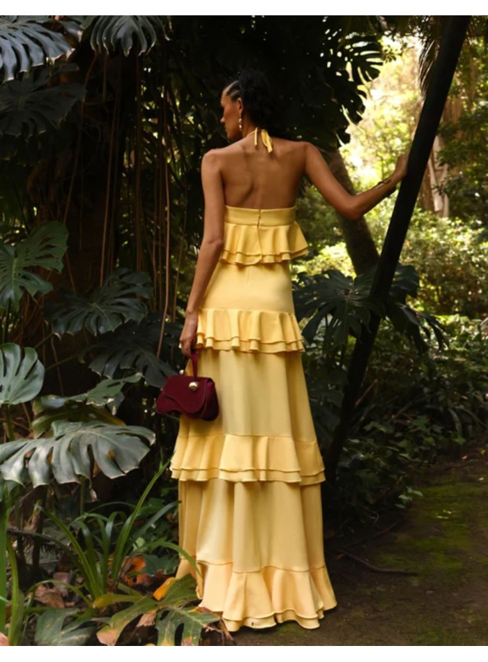 Vestido largo amarillo