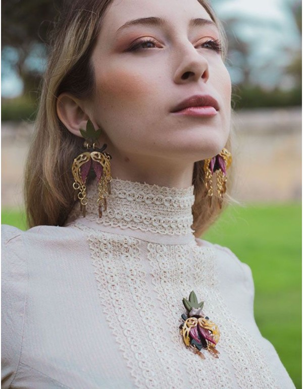 Pendientes de fiesta con diseño de escarabajo multicolor 2