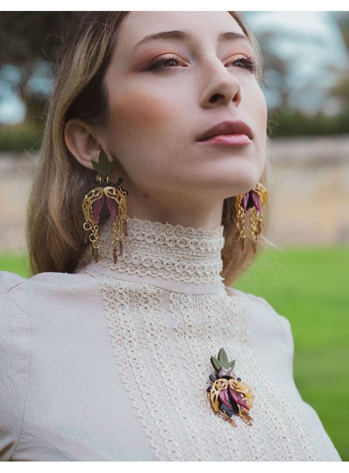 Boucles d'oreilles de fête avec motif de...