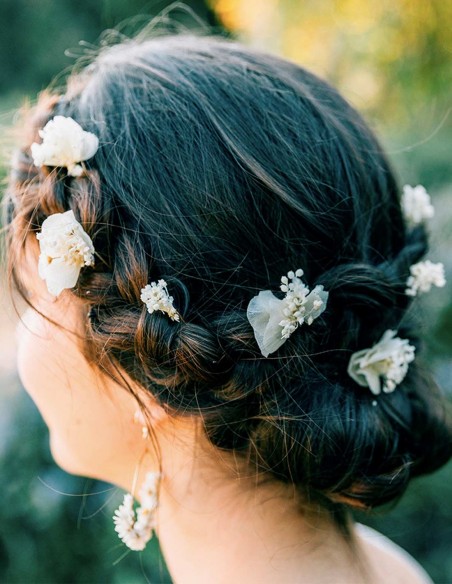 small white flowers for hair