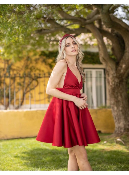 Vestido Rojo Corto Con Vuelo Online, 52% OFF 