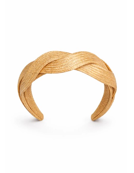 Diadema trenzada de rafia