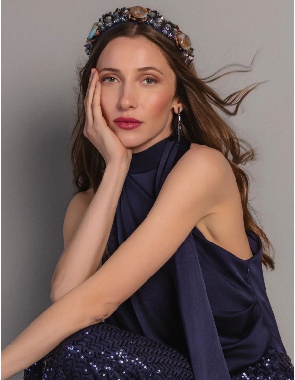 Diadema de pedrería para invitada