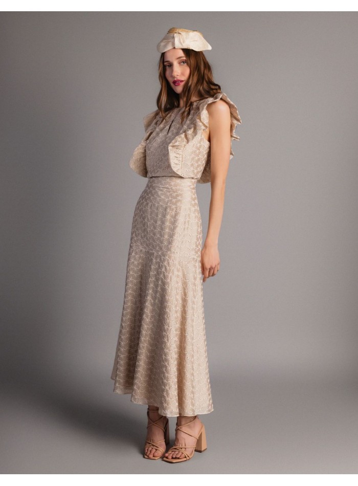Short top made of Tencel fabric with...