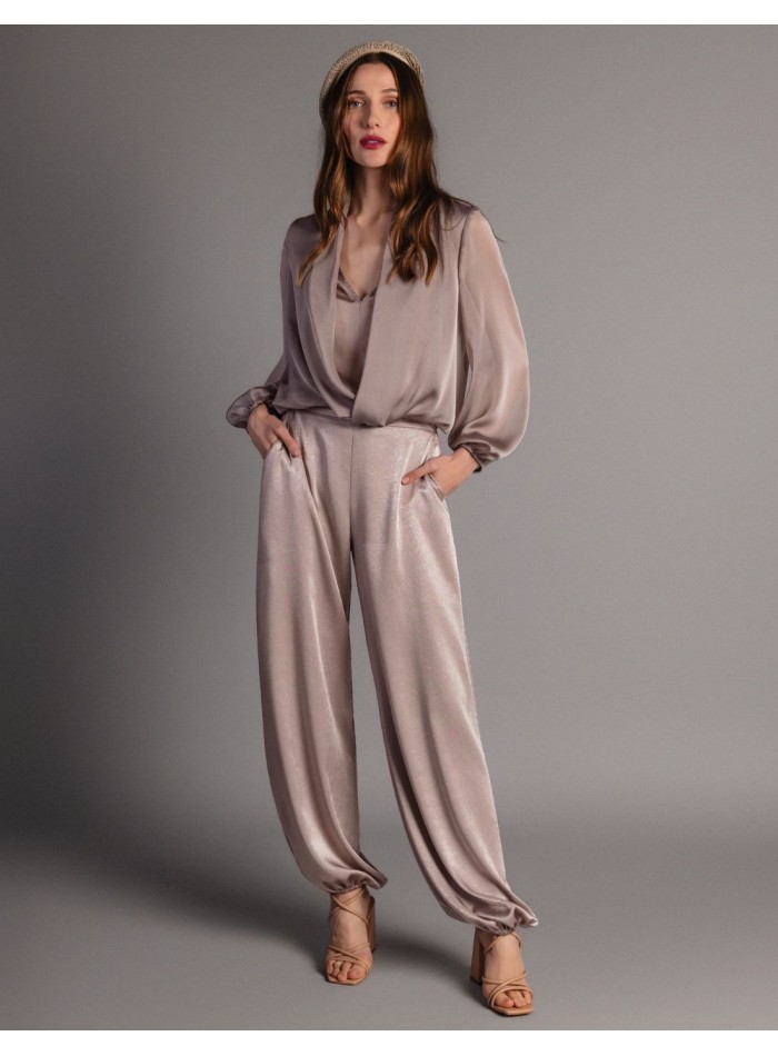 Chiffon blouse for wedding guests with a...