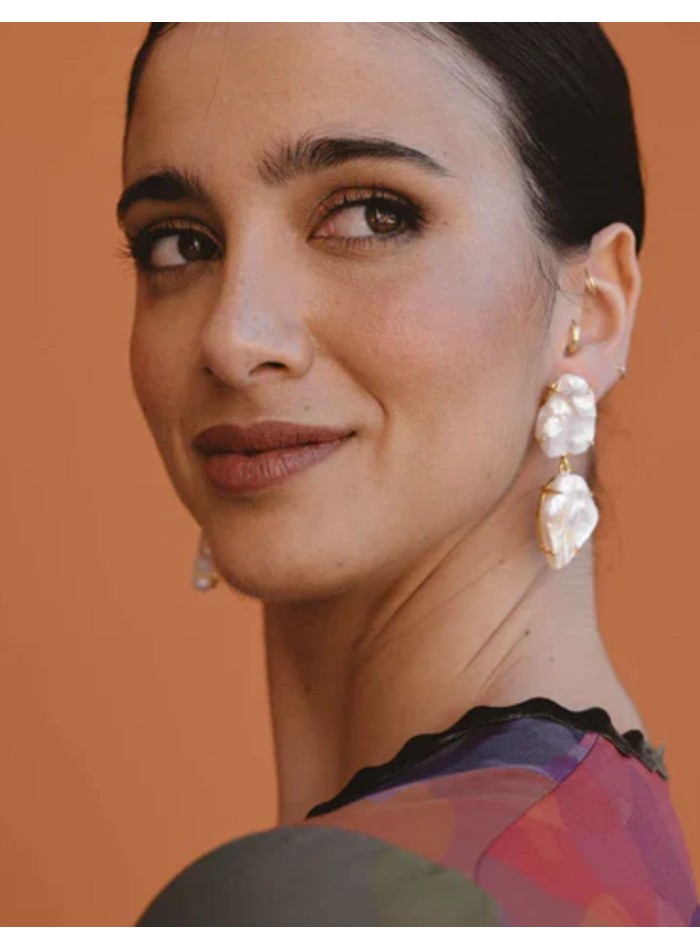 Boucles d'oreilles en perles au design moderne...