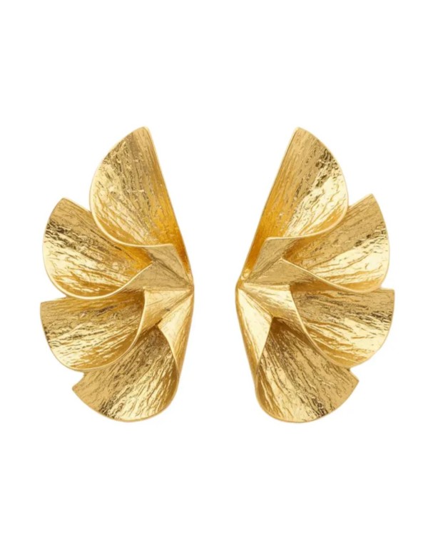 Gold Leaf Earrings for Wedding Guests