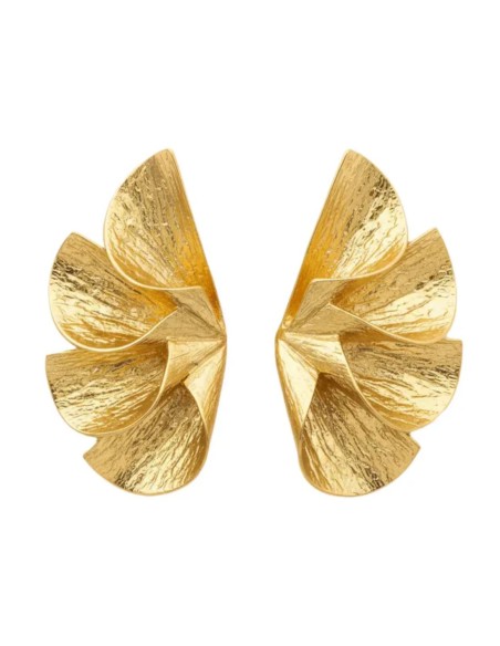 Gold Leaf Earrings for Wedding Guests