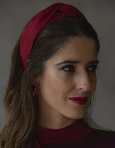 Pendientes para boda con piedras de color rubí