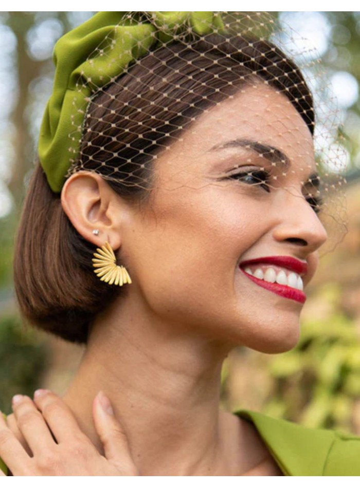 Handcrafted Curved Gold Earrings