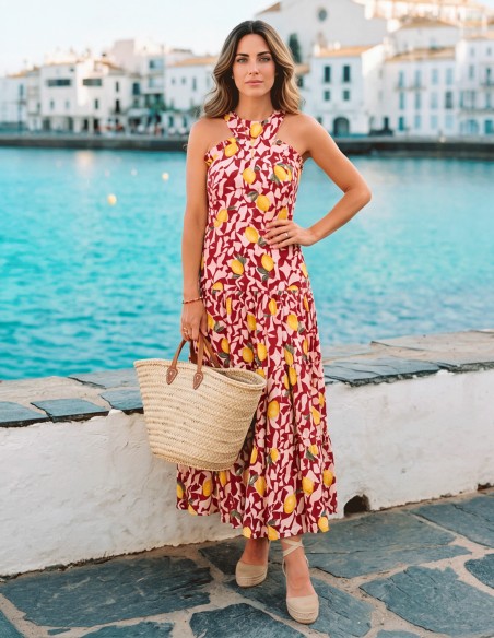 The lemon-print midi dress that captures the essence of a Mediterranean summer