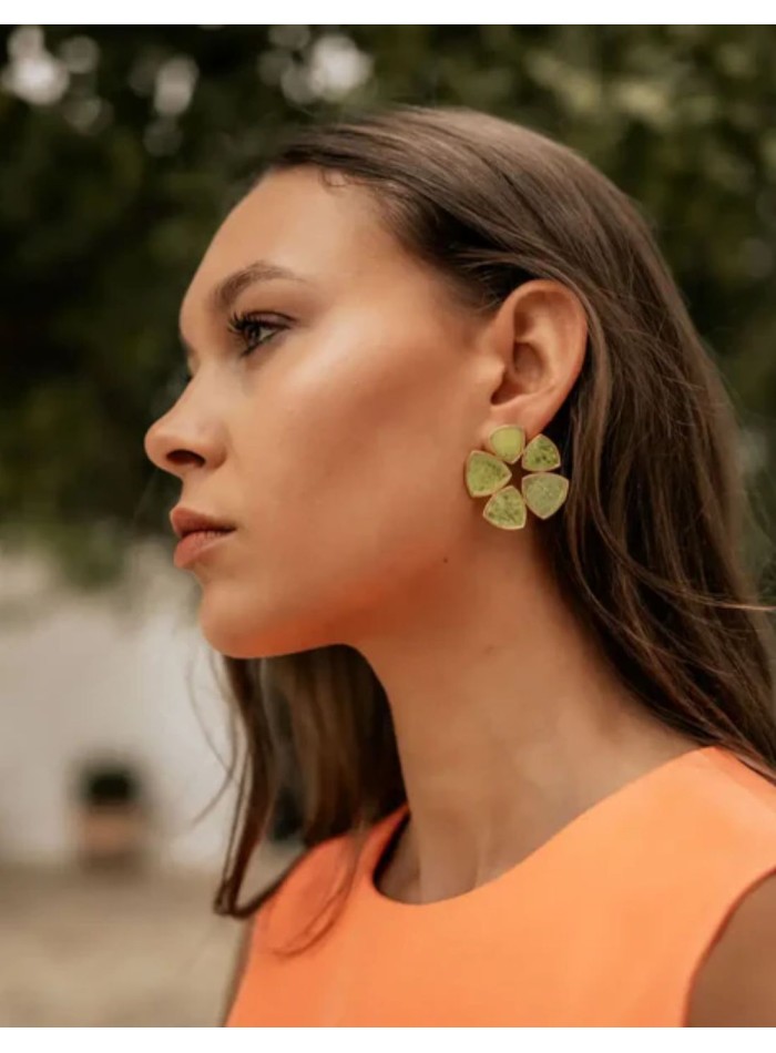 Boucles d'oreilles circulaires ornées de...