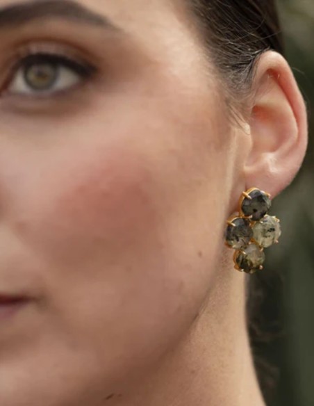 Pendientes para invitada con piedras