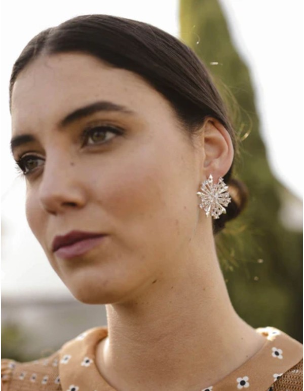 Pendientes en plata con circonitas