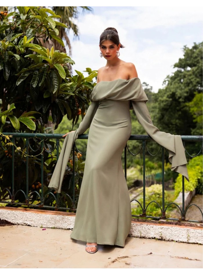 Robe longue de cérémonie de style bohème à...