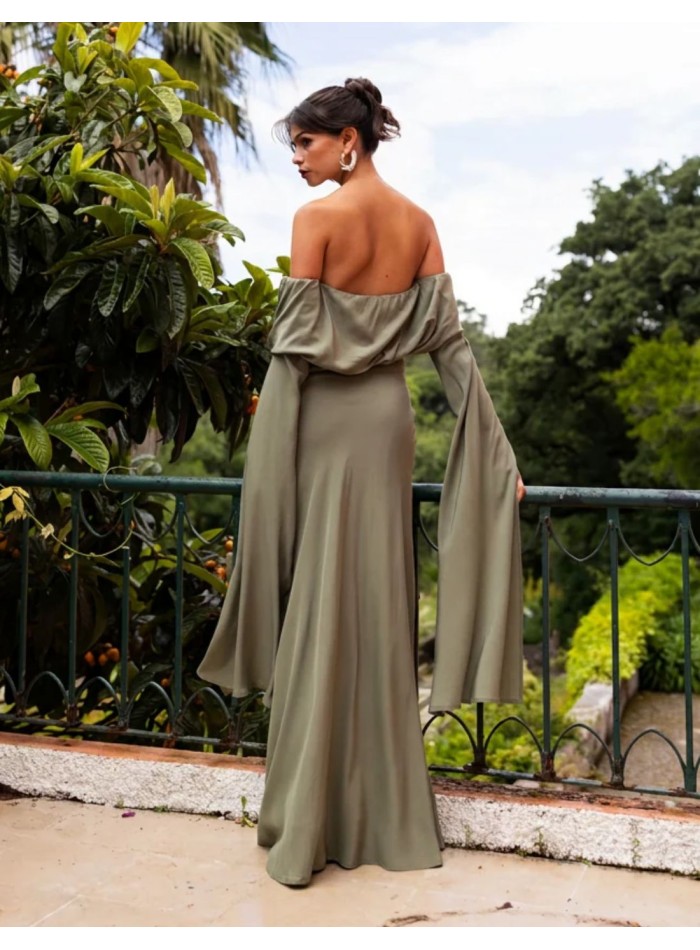Vestido largo de invitada estilo bohemio con...