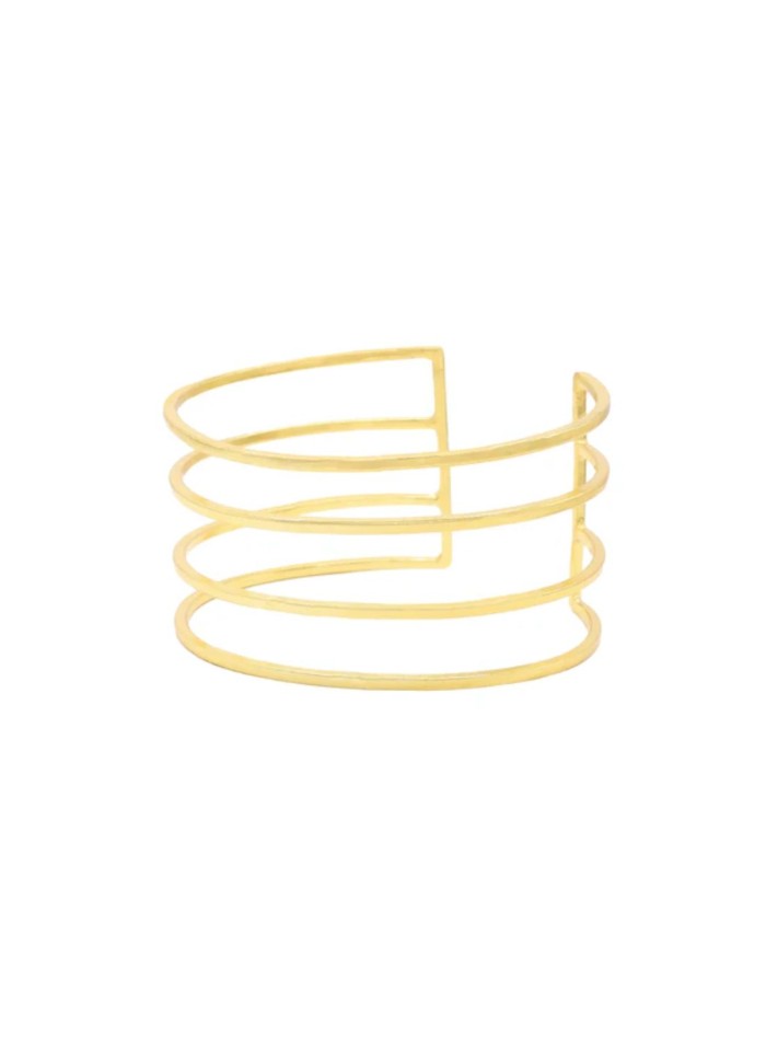 Gold bracelet consisting of four rigid strands