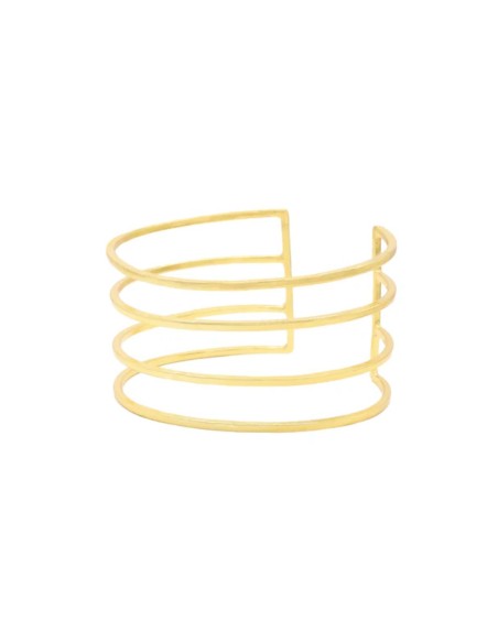 Brazalete dorado formado por cuatro líneas rígidas