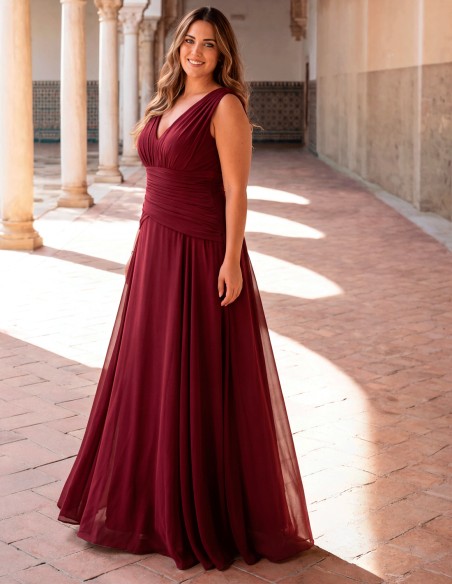 vestido largo sin mangas talla grande
