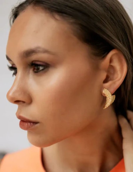 Large, curved gold hoops