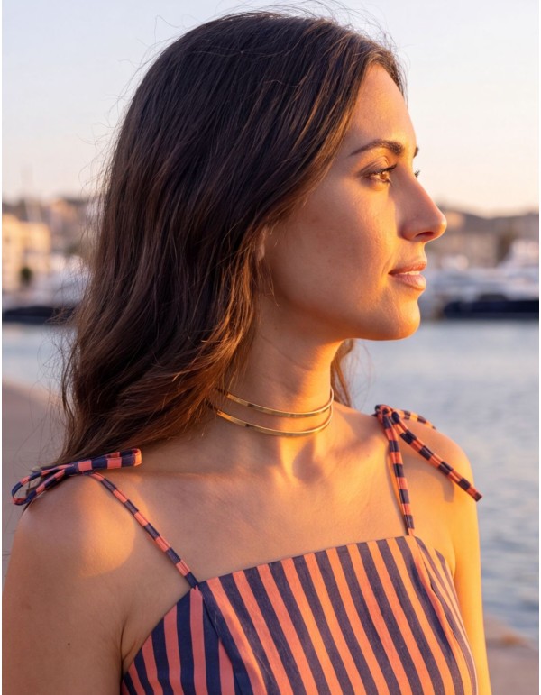 Double-strand rigid gold choker 2
