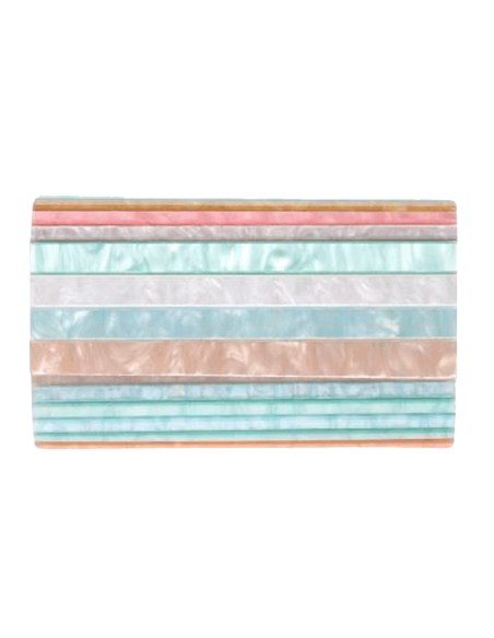 Pastel multicolor clutch bag - Pearly