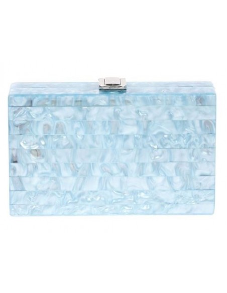 Bolso de fiesta nacarado rectangular  - azul Bolso de fiesta nacarado rectangular  - azul