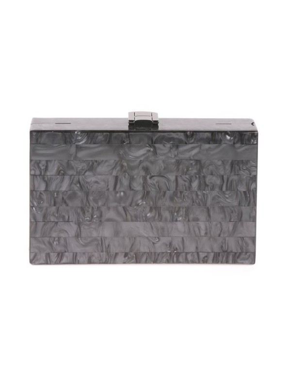 Bolso de fiesta nacarado rectangular  negro