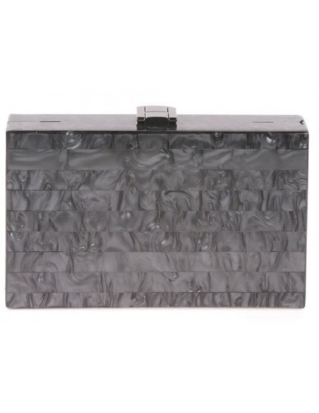 Bolso de fiesta nacarado rectangular  negro Bolso de fiesta nacarado rectangular  negro