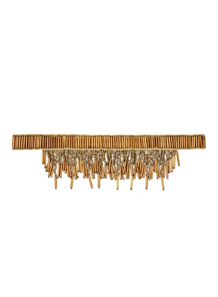 Choker made of metallic thread and gold-colored...