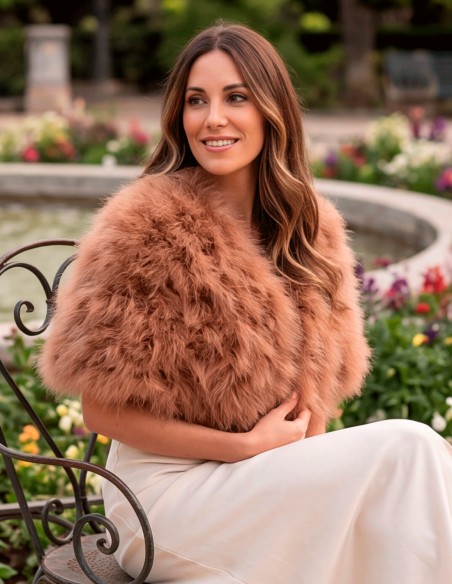 coffee-with-milk-brown feather stole
