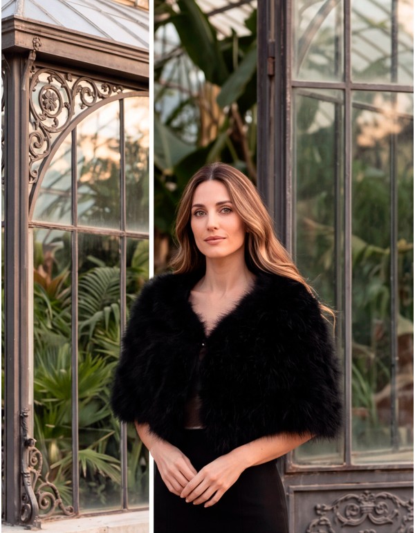 black feather stole is one of those pieces that can completely transform an outfit 2