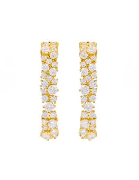 Ear cuff dorado con piedras circonitas blancas