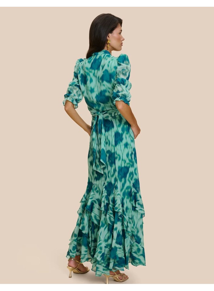 Top con estampado floral y lazada frontal