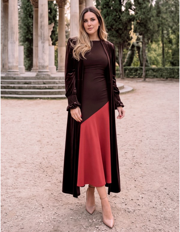 manteau en velours marron 2