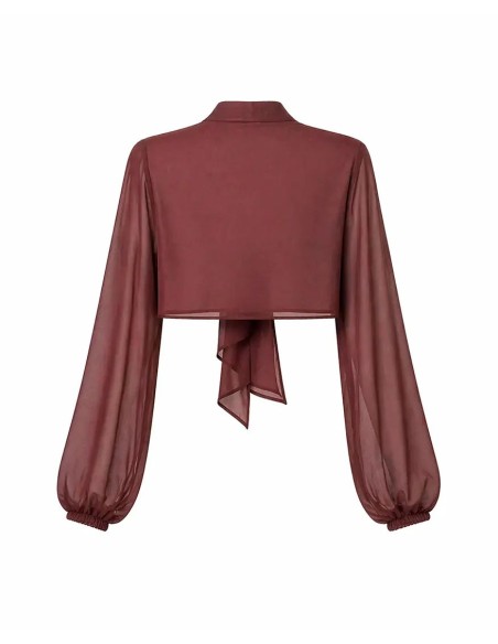 Cape en mousseline style veste avec nouage