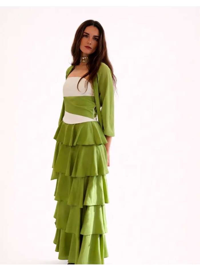 Vestido largo palabra de honor