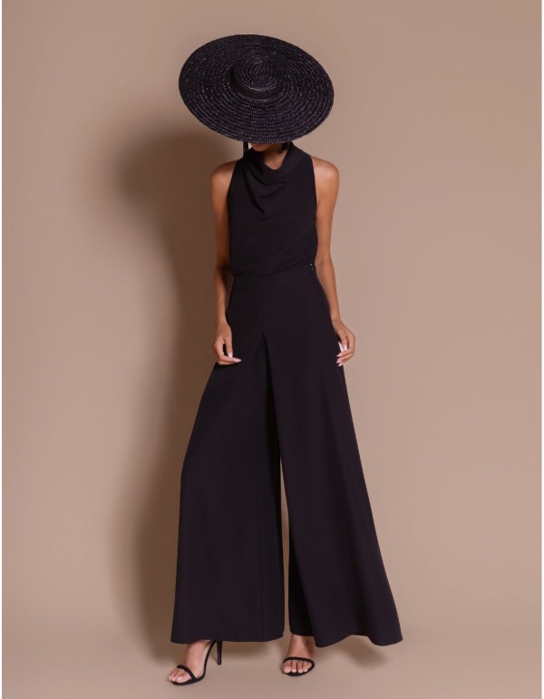 Black wide-leg palazzo pants 2