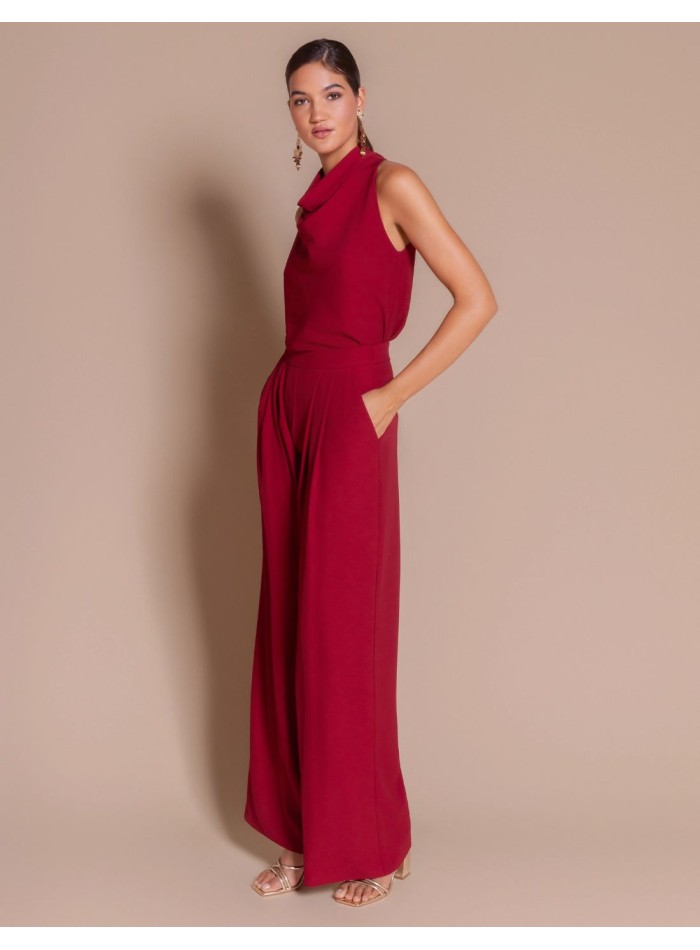 Pantalón de invitada granate