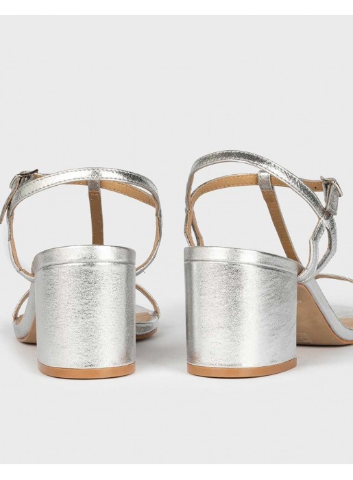wide silver sandals