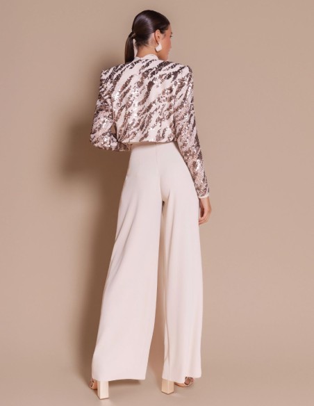 Sequin-embellished, long-sleeved bullfighter's top