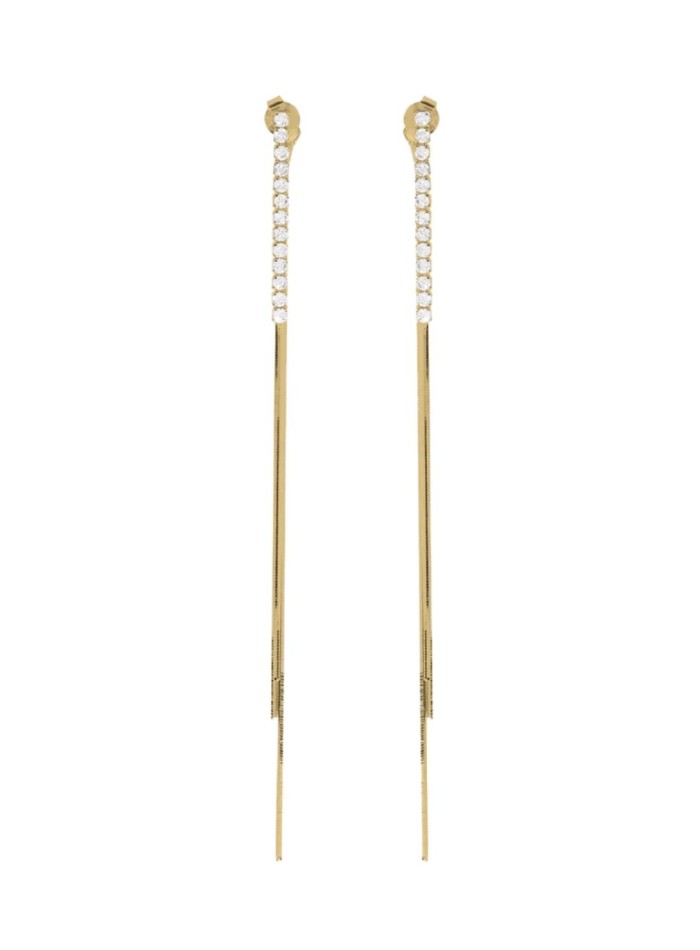 Boucles d'oreilles longues en argent 925...