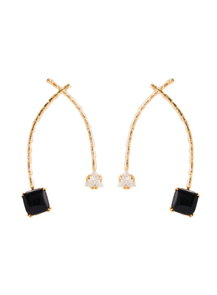 Pendientes dobles dorados