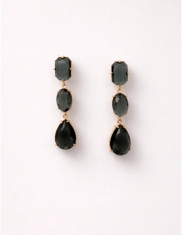 Gold Earrings with Rhinestones for a Wedding Guest 2