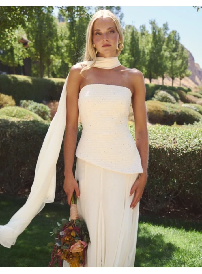 Top de novia palabra de honor