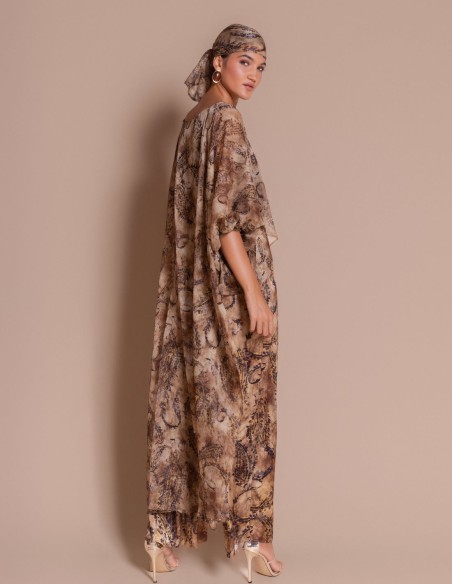 Blouse longue asymétrique à col bateau